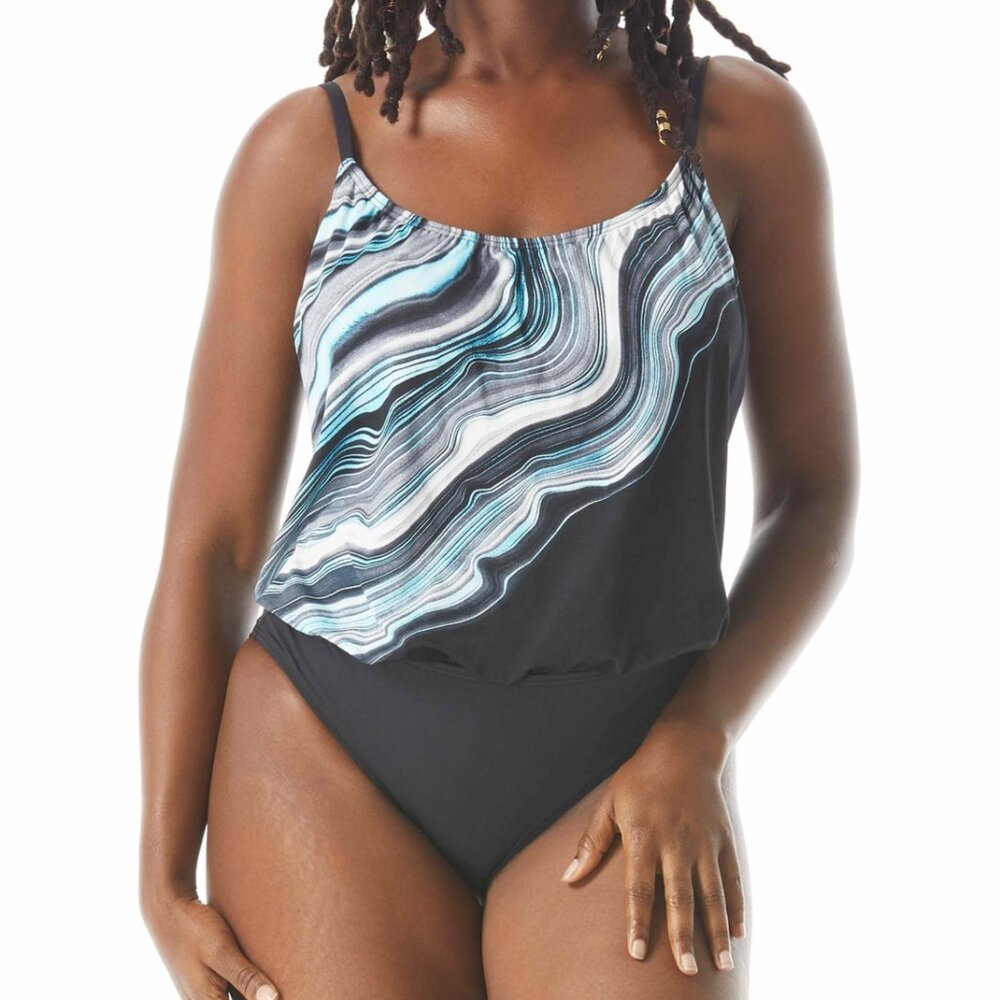 Coco Reef Contours Amaris Printed Tummy-Control One-Piece Swimsuit